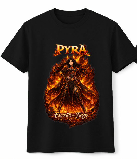 camiseta ninfa del fuego
