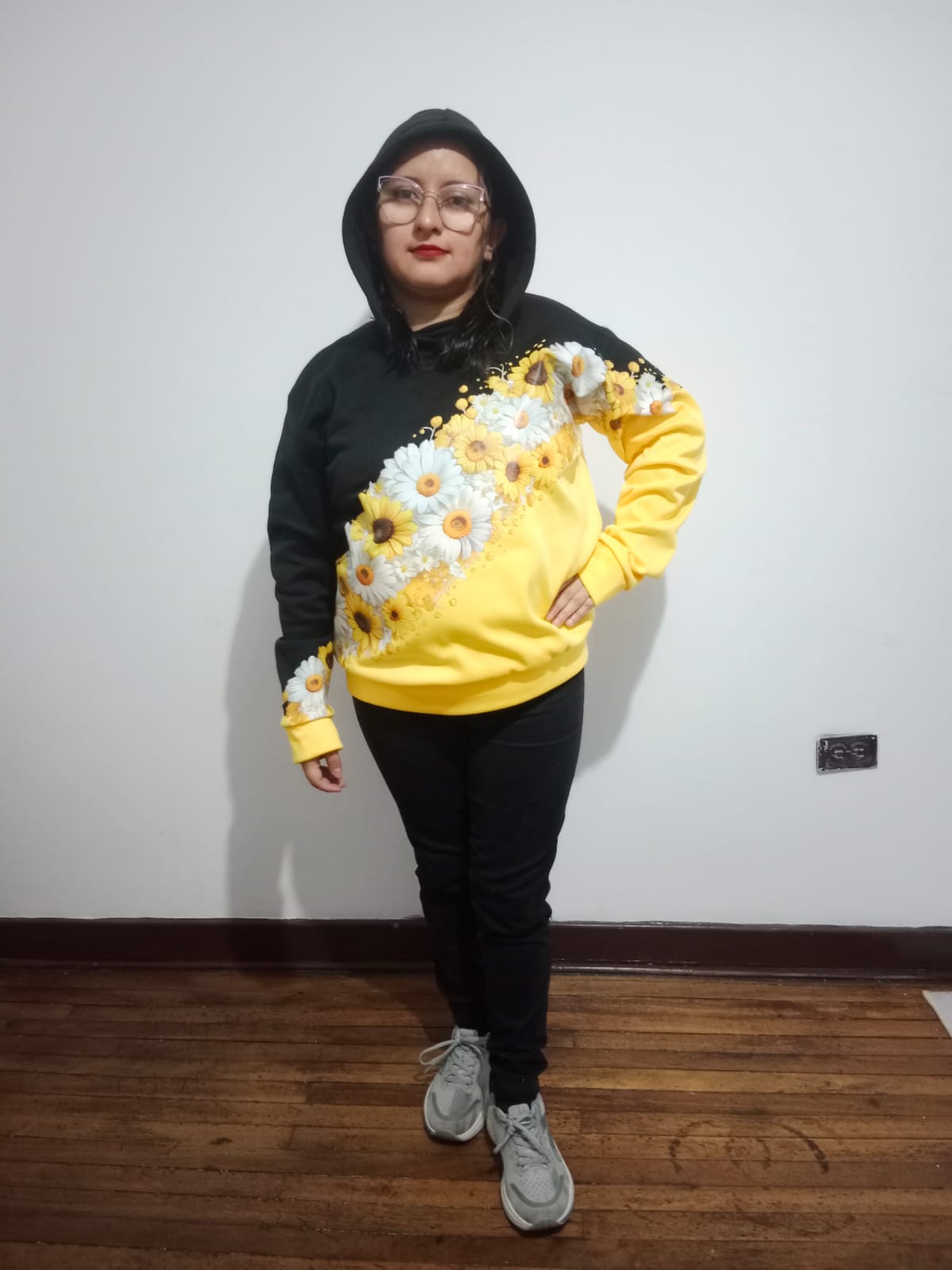 hoodie de flores de girasol