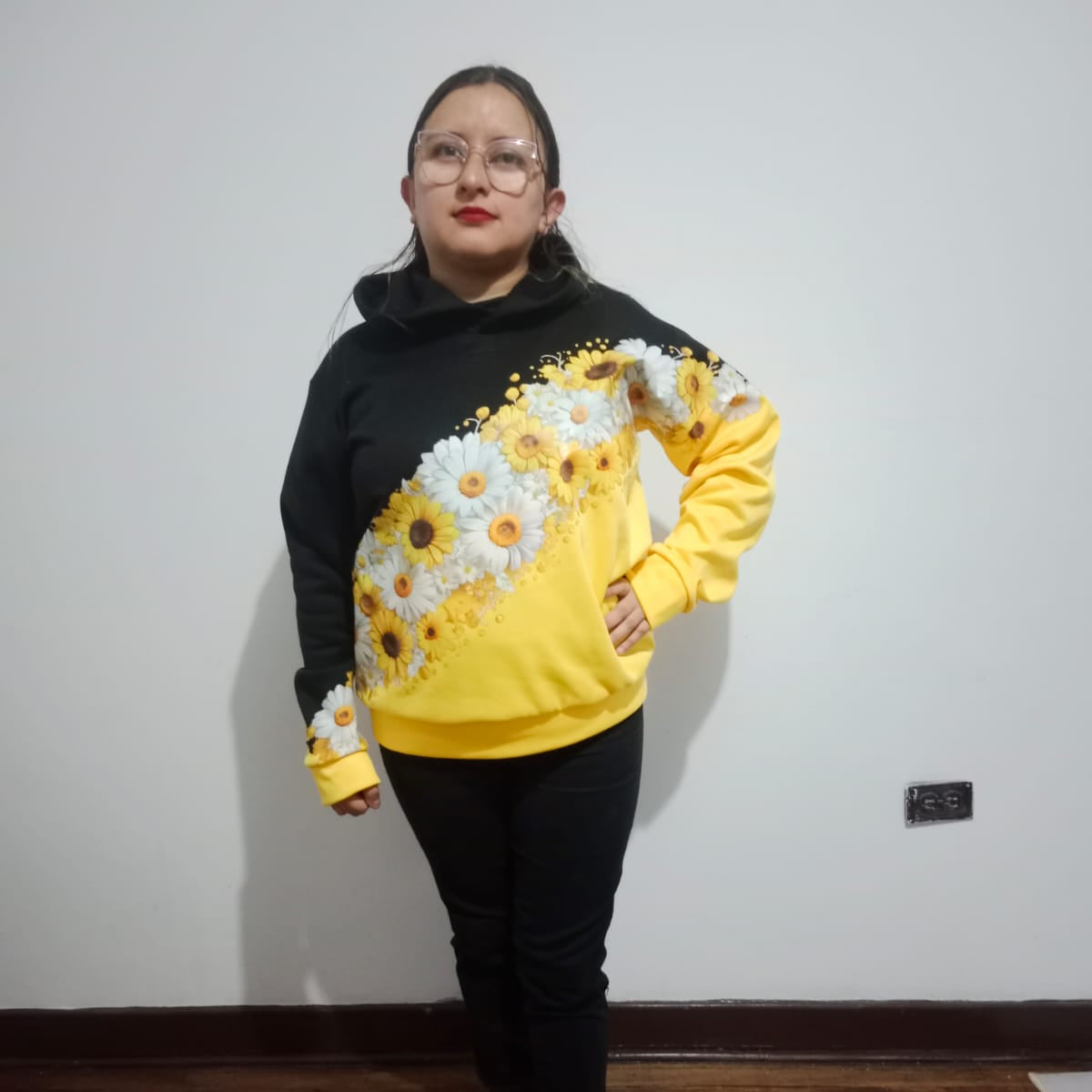 hoodie de flores de girasol