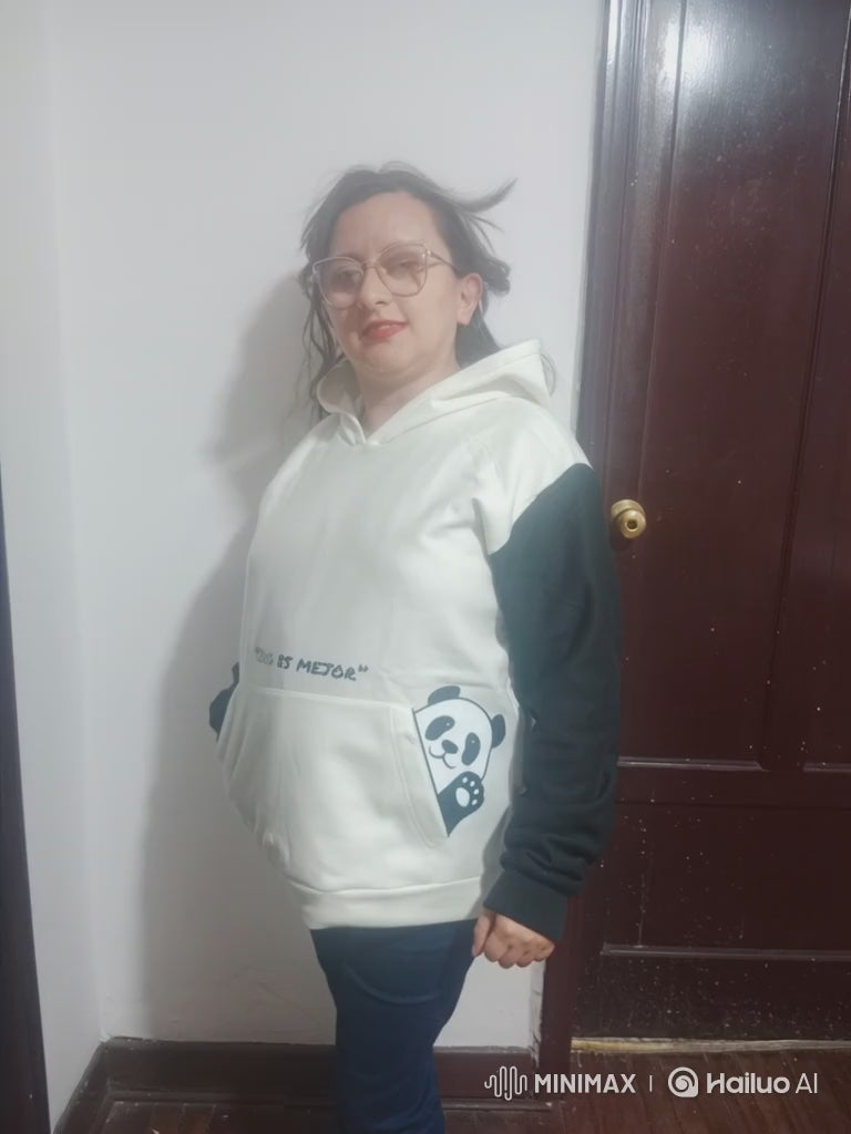 hoodie de oso panda