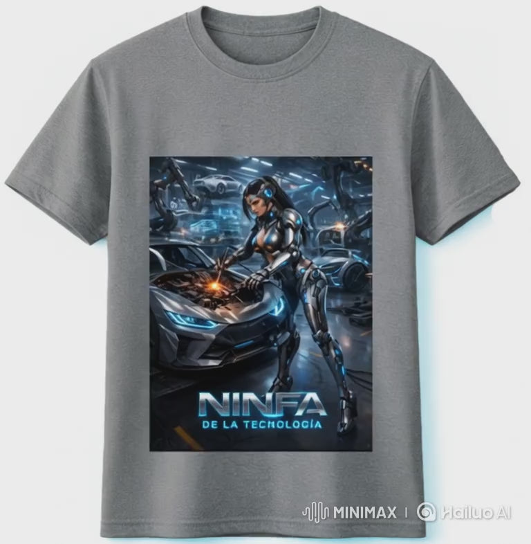 camiseta ninfa de la tecnologia