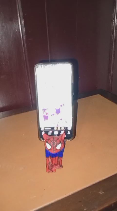 portacelular de noche Spider man